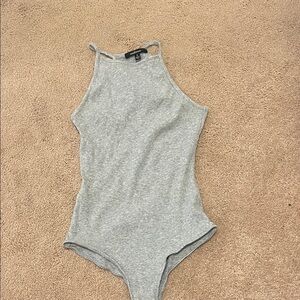 Ambiance Light Gray Ribbed Top